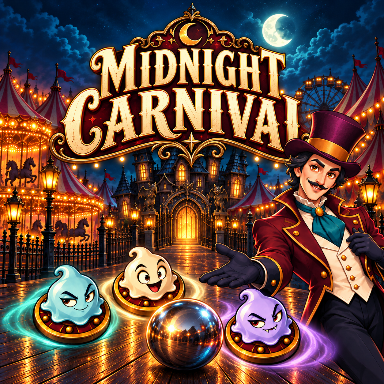 Midnight Carnival game artwork with a luminous carnival after dark